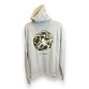 NIKE JORDAN Sport Men's M Graphic Fleece Pullover Hoodie Royal Tint FB7570-425